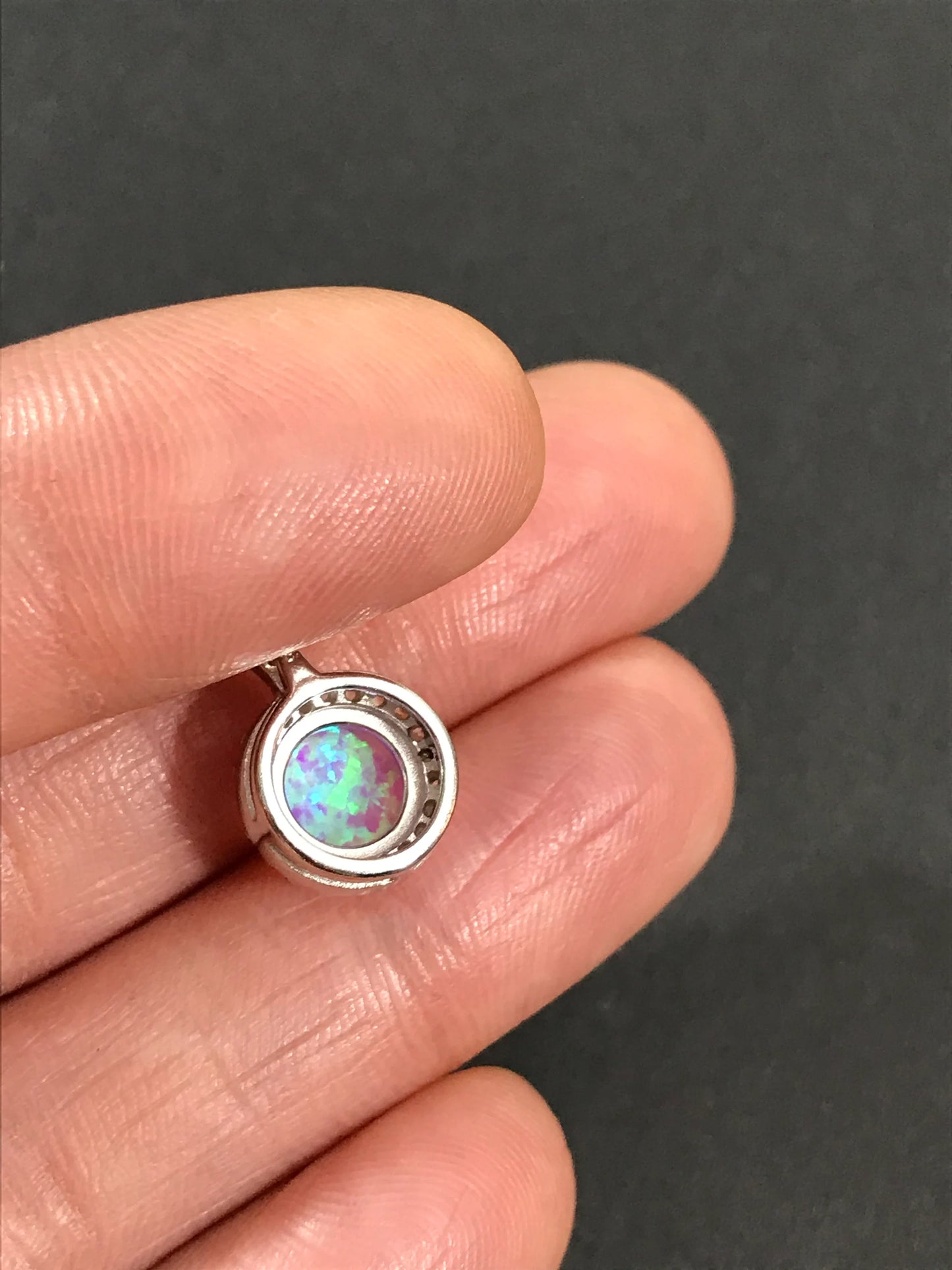 Pink Opal Halo Necklace