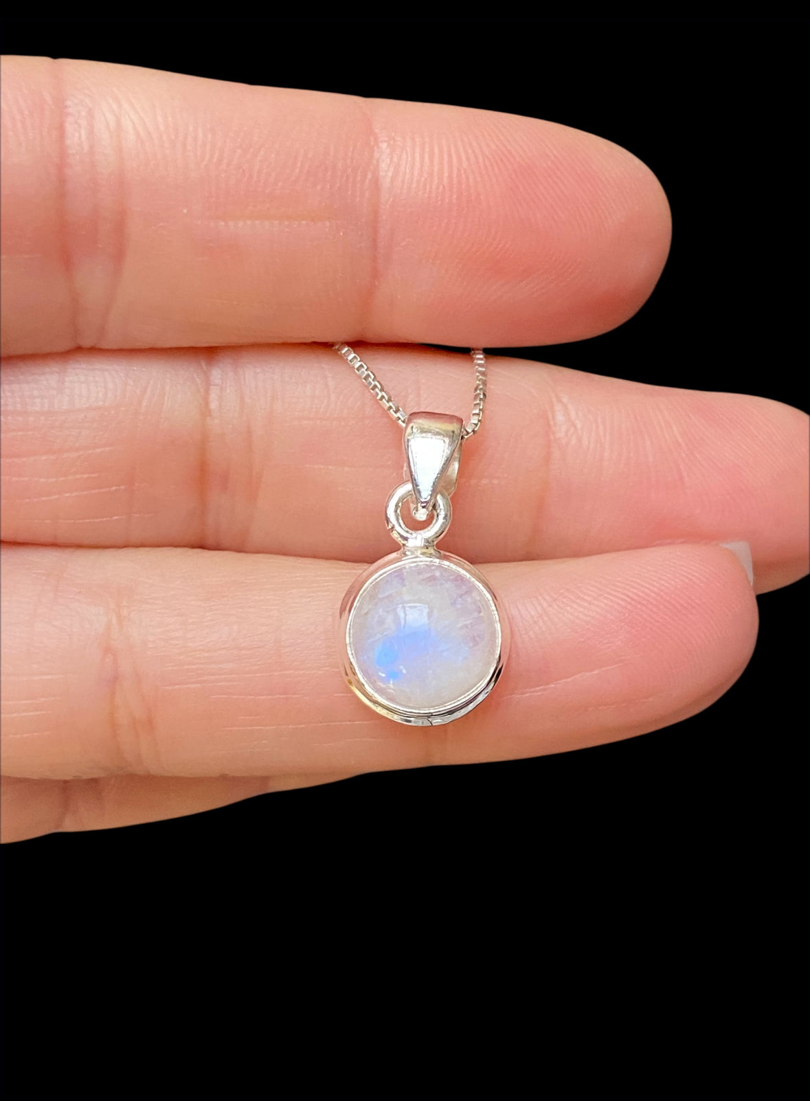 Round Moonstone Necklace