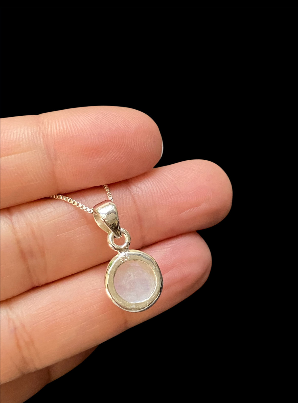 Round Moonstone Necklace