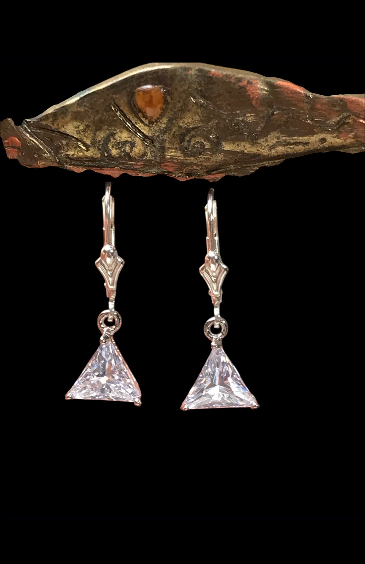 Trillion CZ Earrings