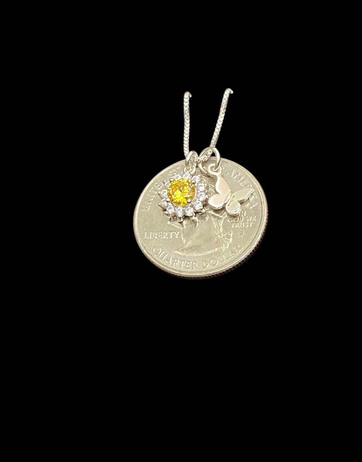 Daisy Butterfly Necklace