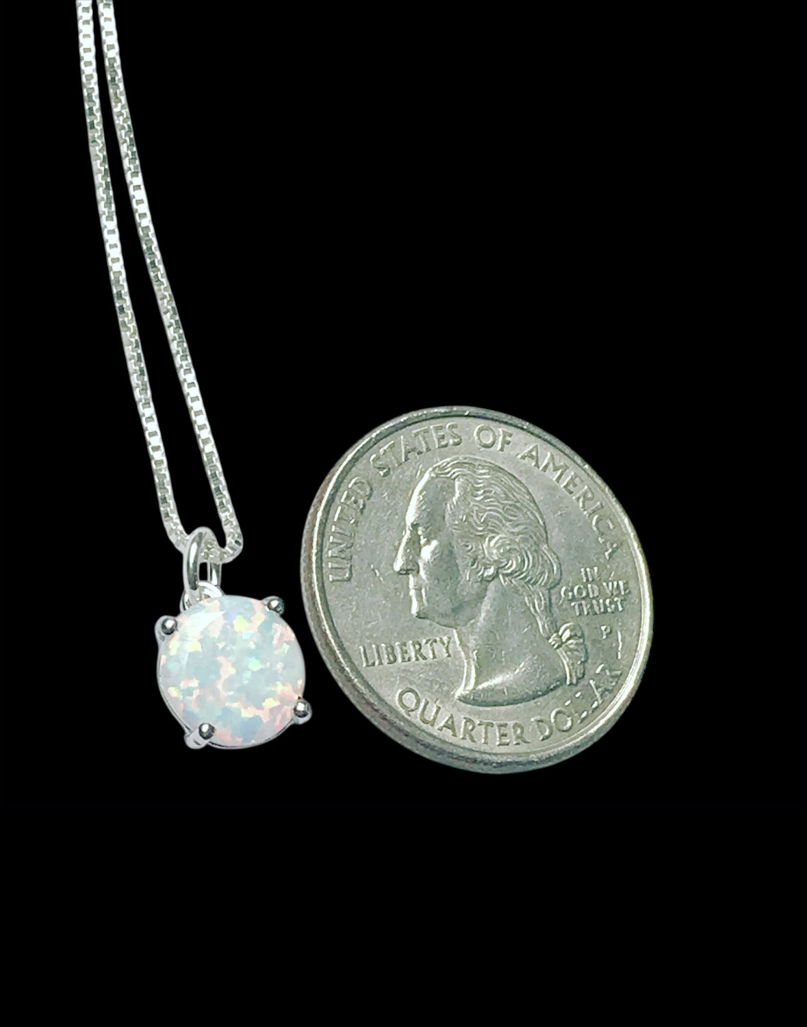 White Opal Round Necklace