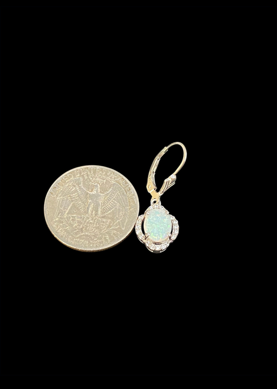 White Opal Earrings