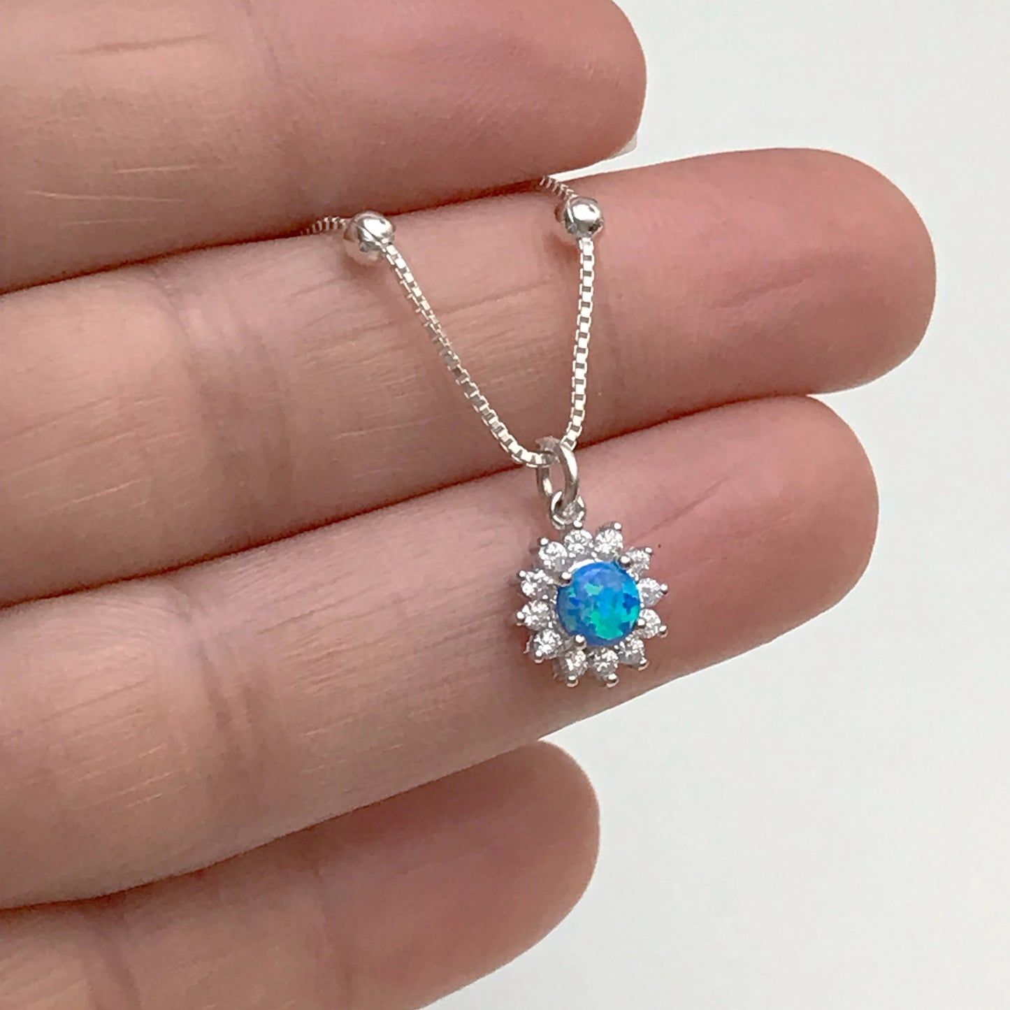 Blue Opal Starburst Anklet