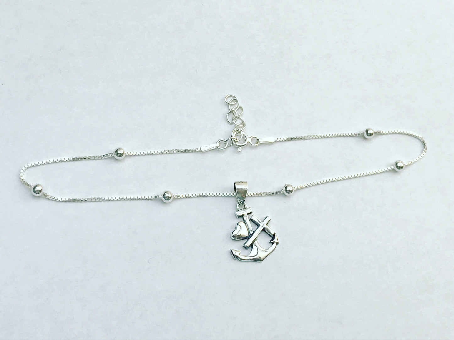 Anchor Cross Anklet