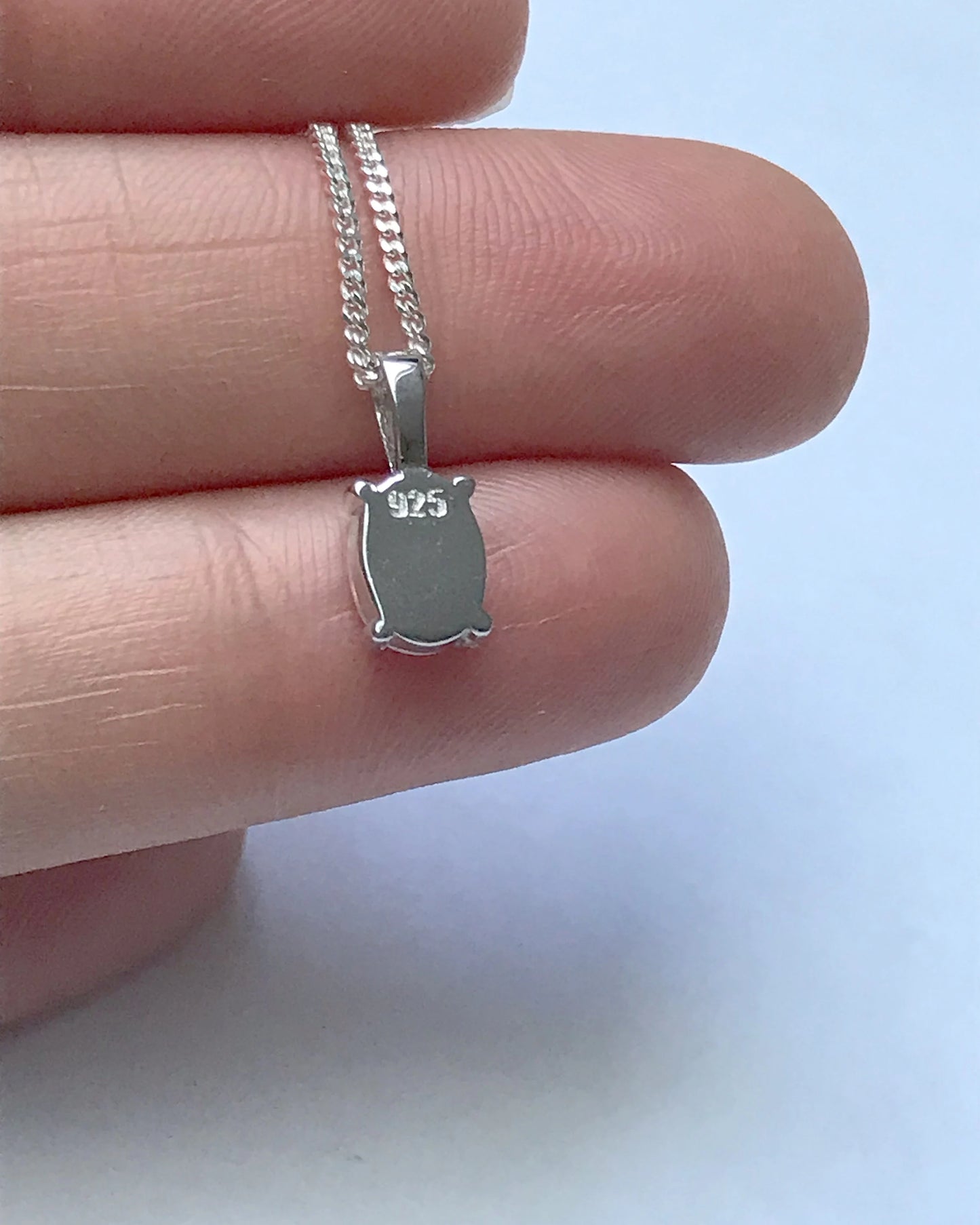 White Opal Oval Necklace