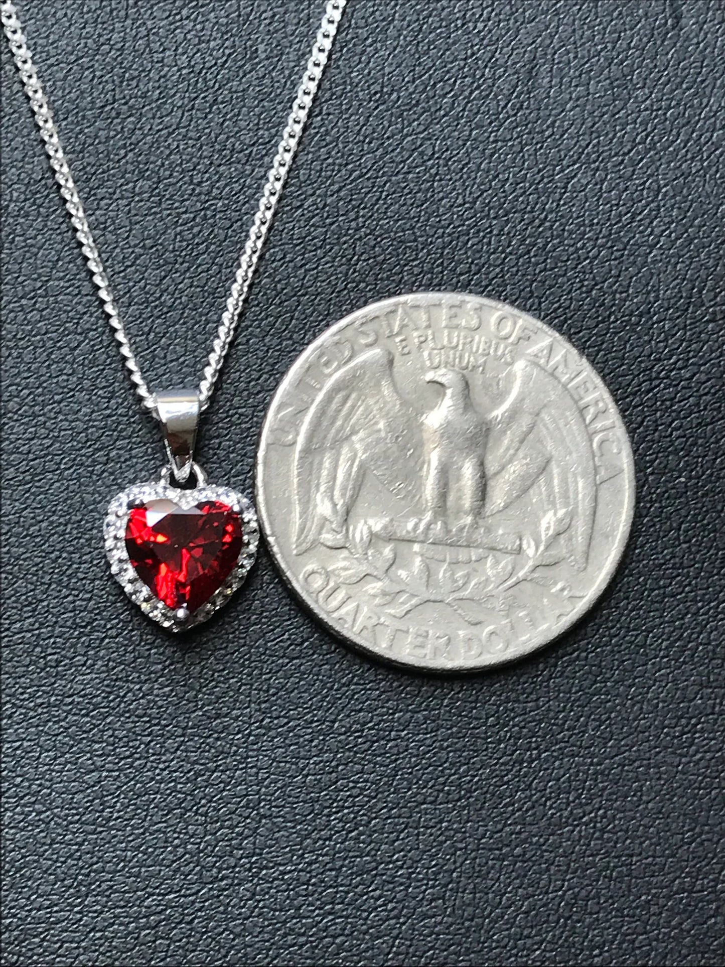 Alexandrite CZ Heart Necklace