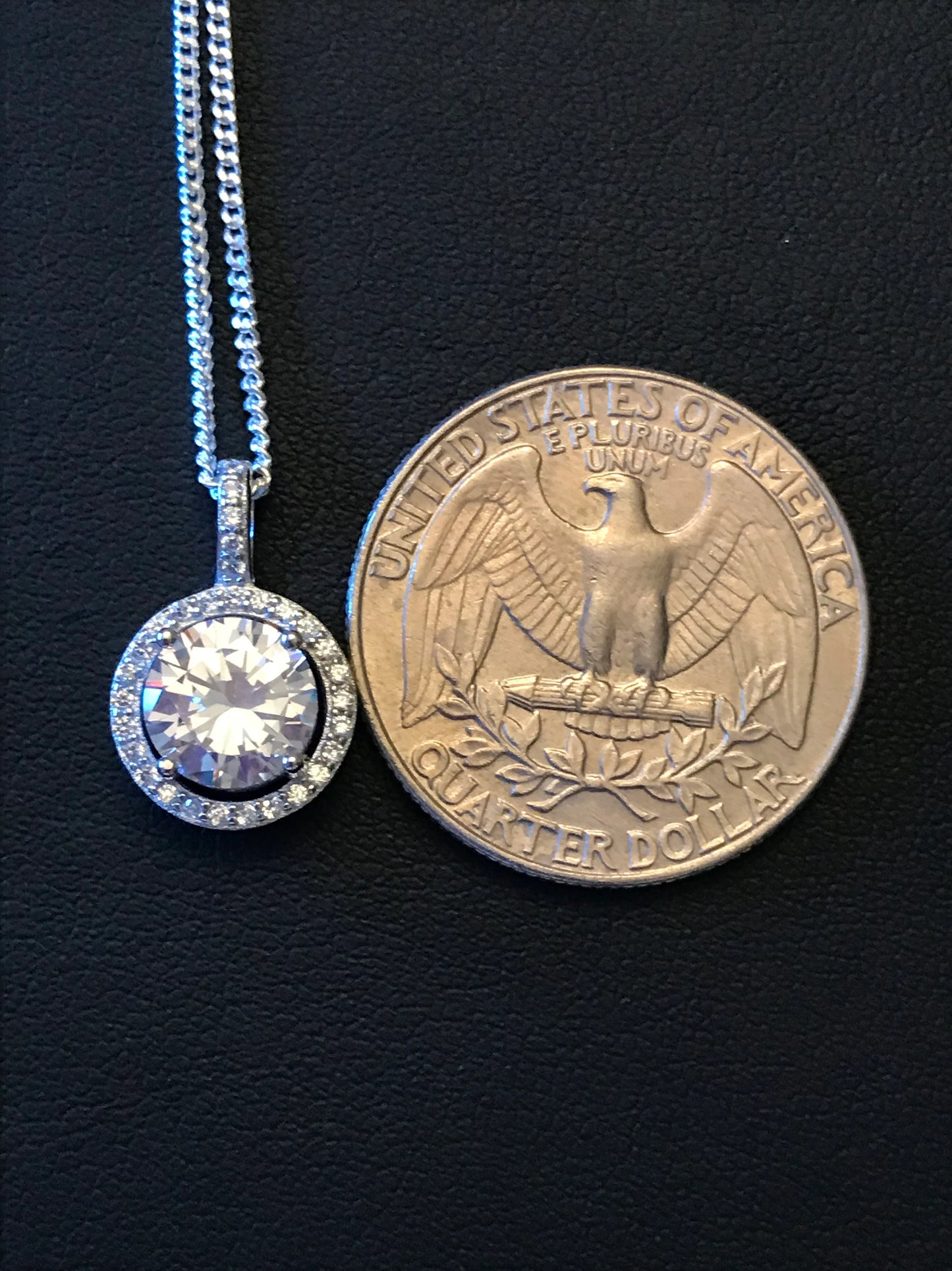 CZ Halo Necklace