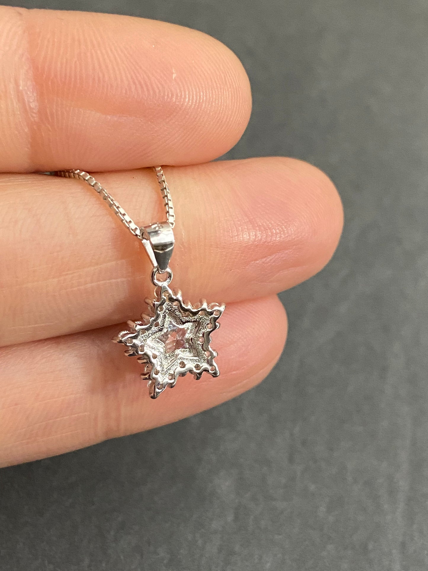 CZ Starburst Necklace