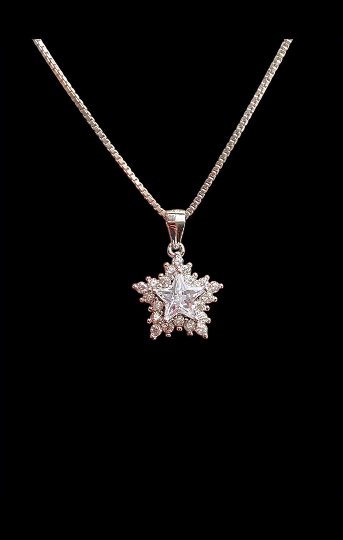 CZ Starburst Necklace
