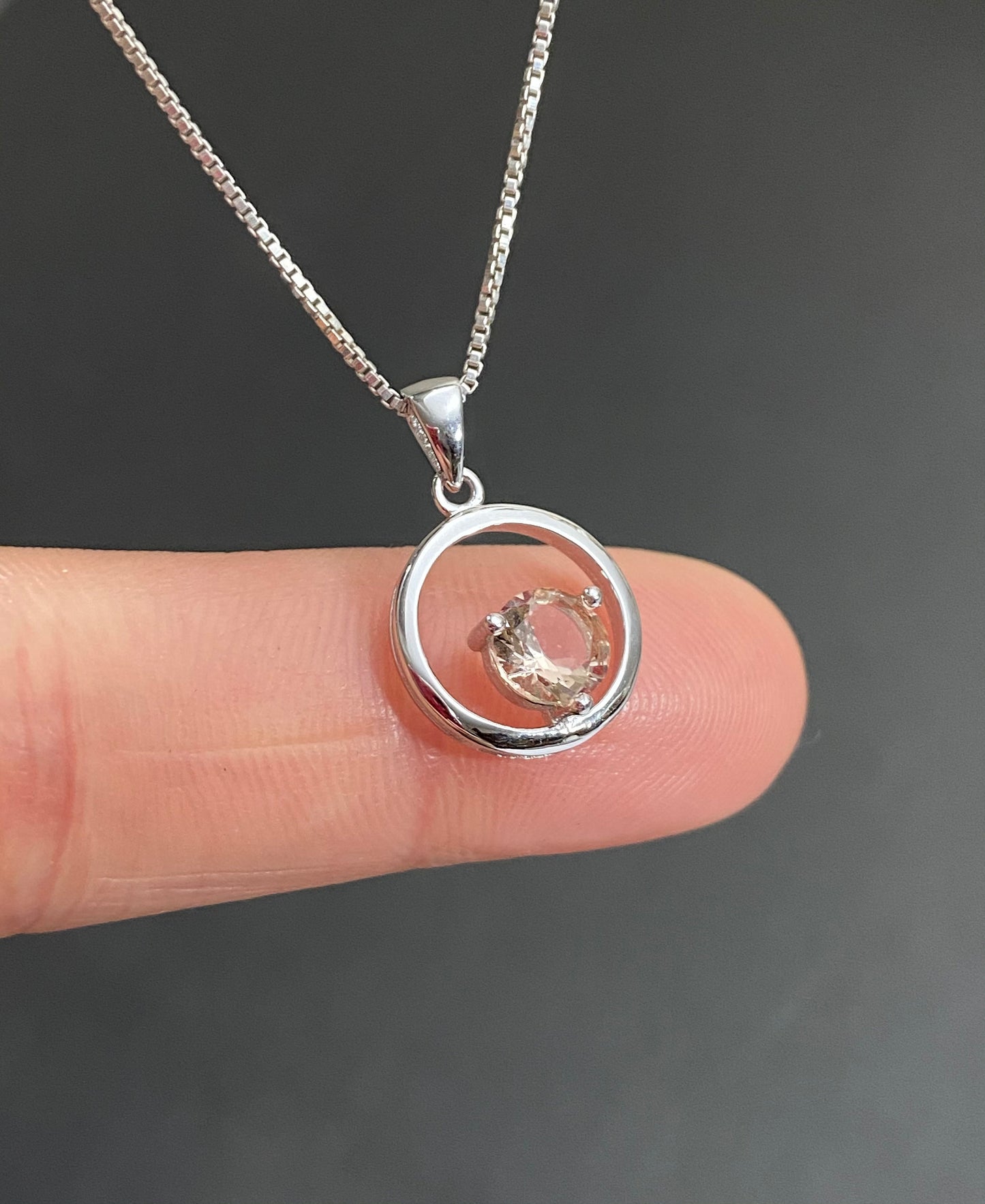 Morganite CZ Necklace