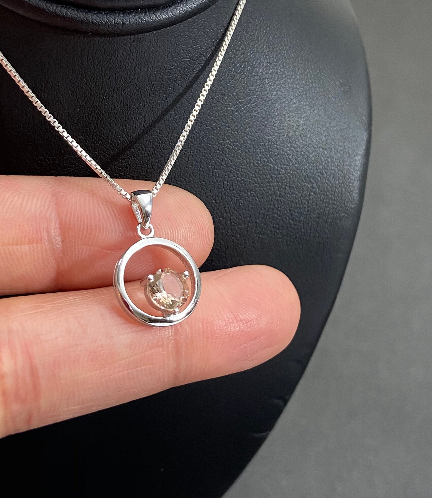 Morganite CZ Necklace