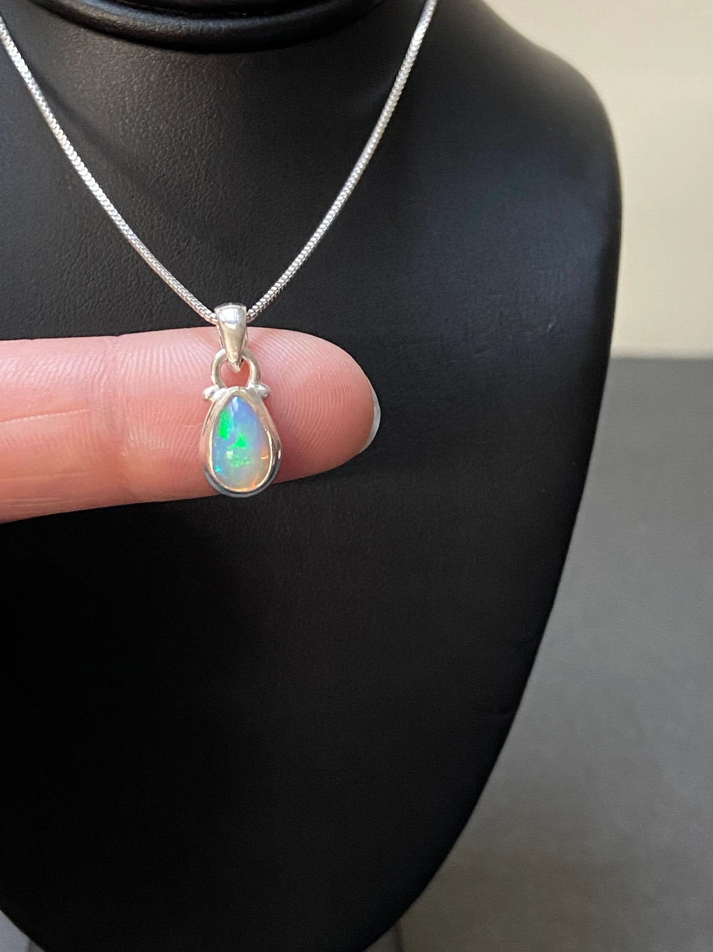 Teardrop Ethiopian Opal Necklace