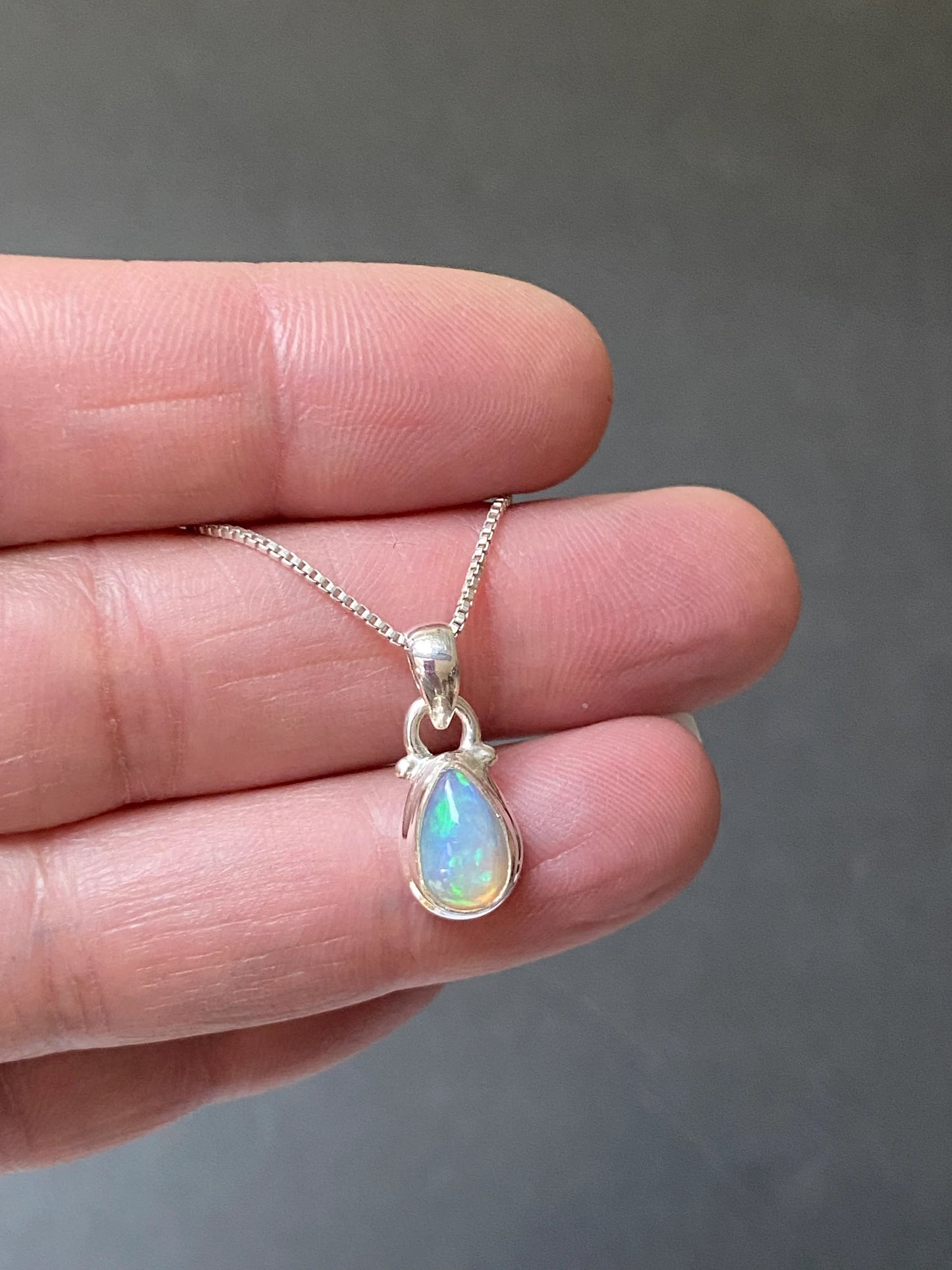 Teardrop Ethiopian Opal Necklace