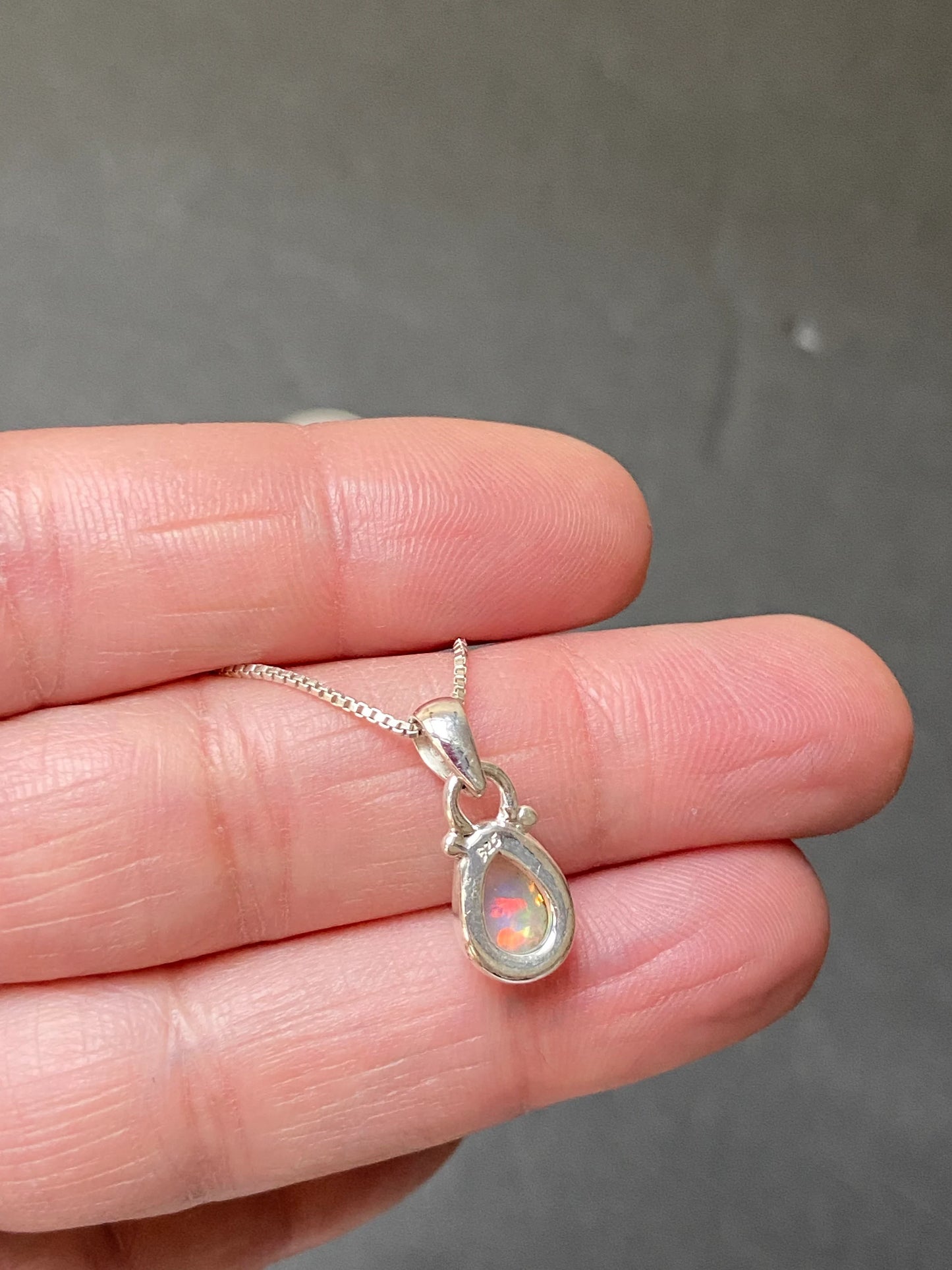 Teardrop Ethiopian Opal Necklace