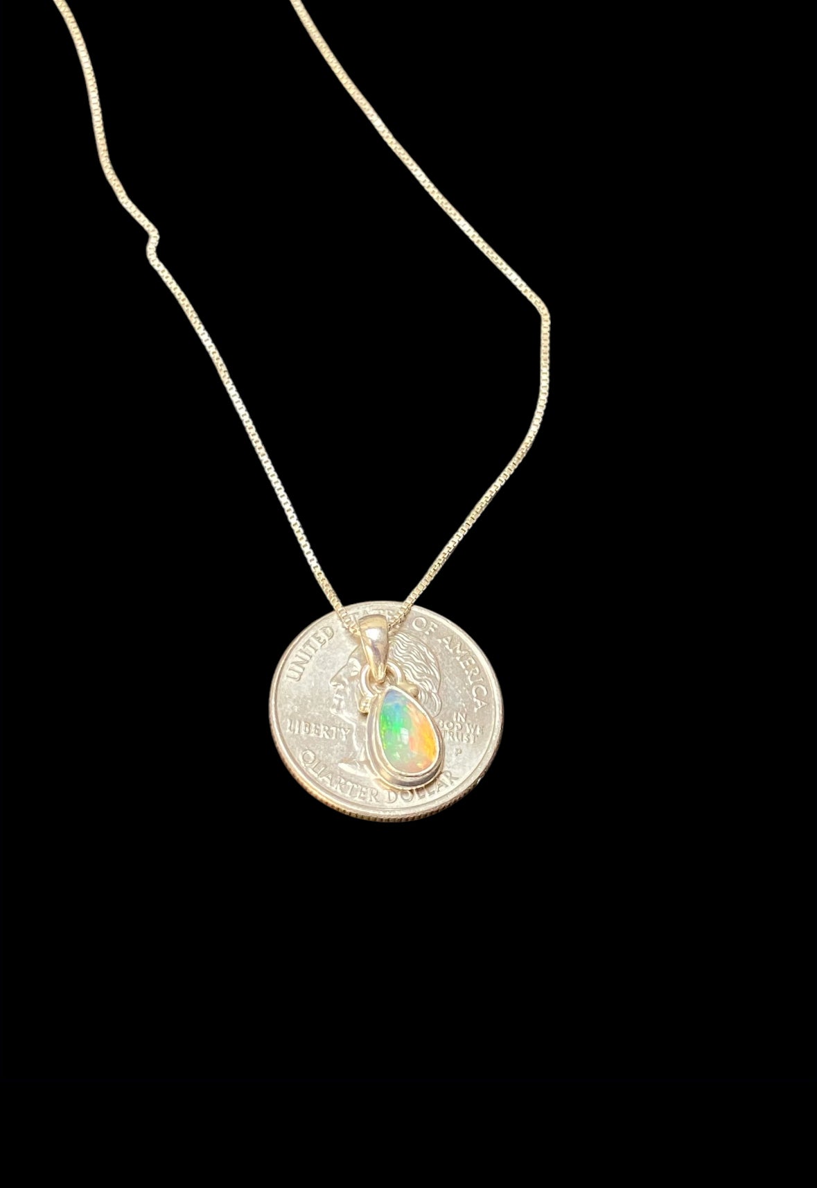 Teardrop Ethiopian Opal Necklace
