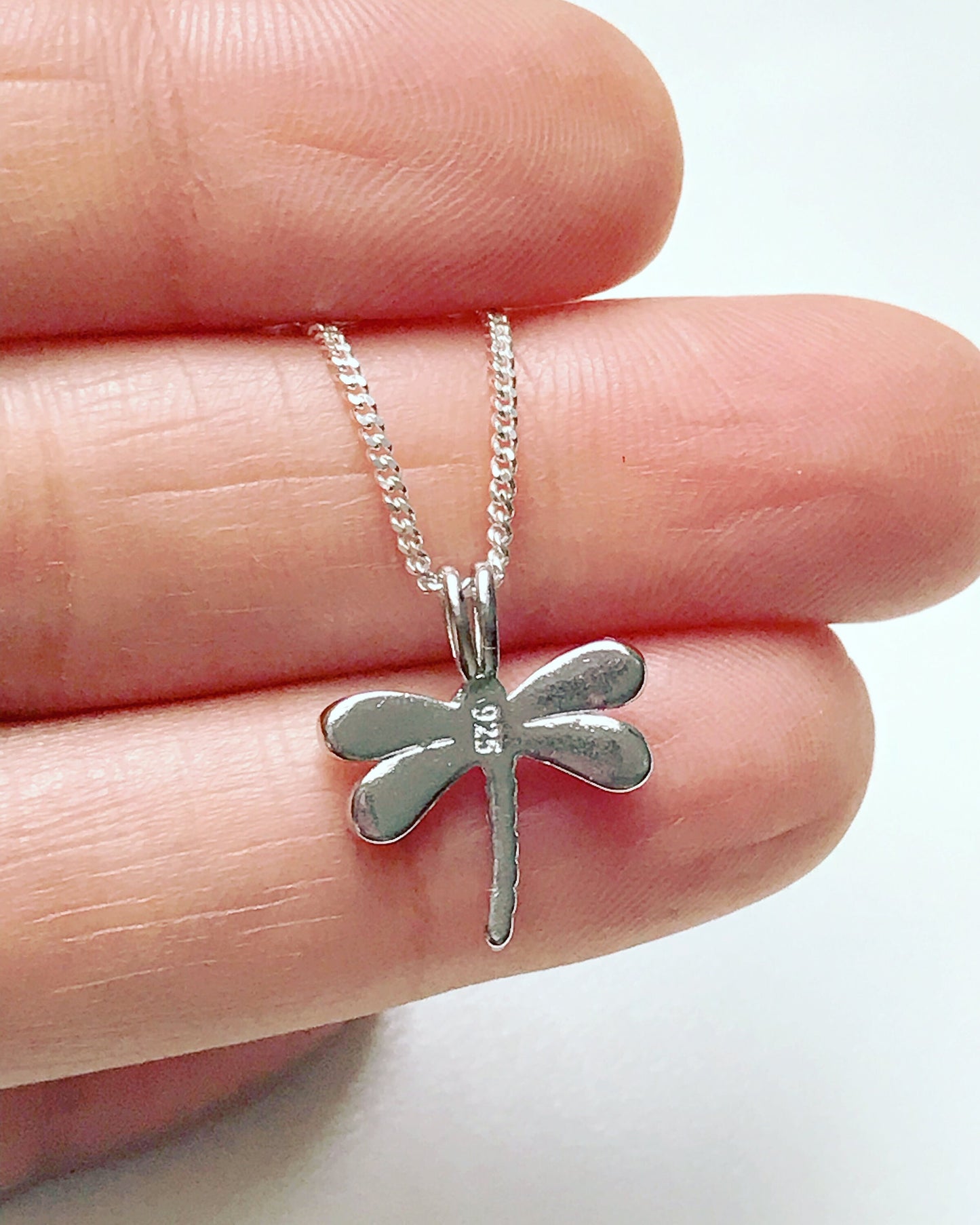 Small Blue Opal Dragonfly Necklace