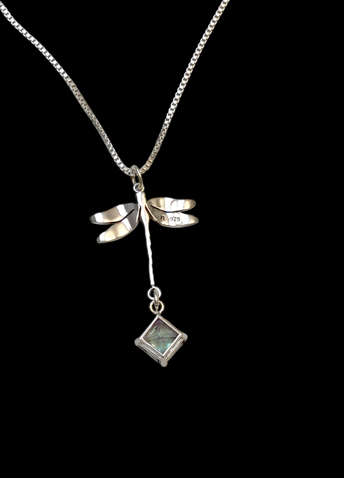 Mystic Topaz Dragonfly Necklace