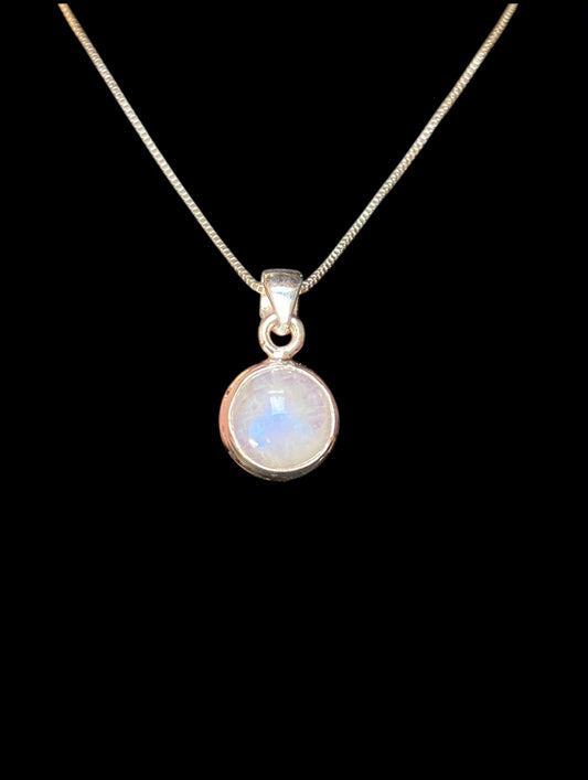 Round Moonstone Necklace
