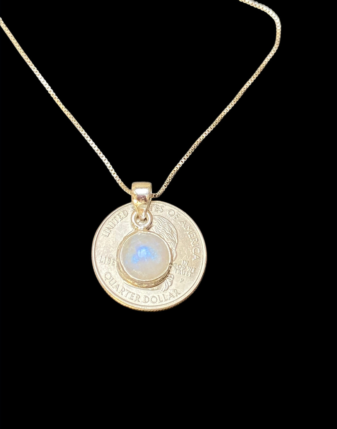 Round Moonstone Necklace