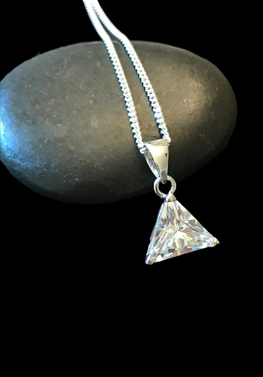 Trillion CZ Necklace