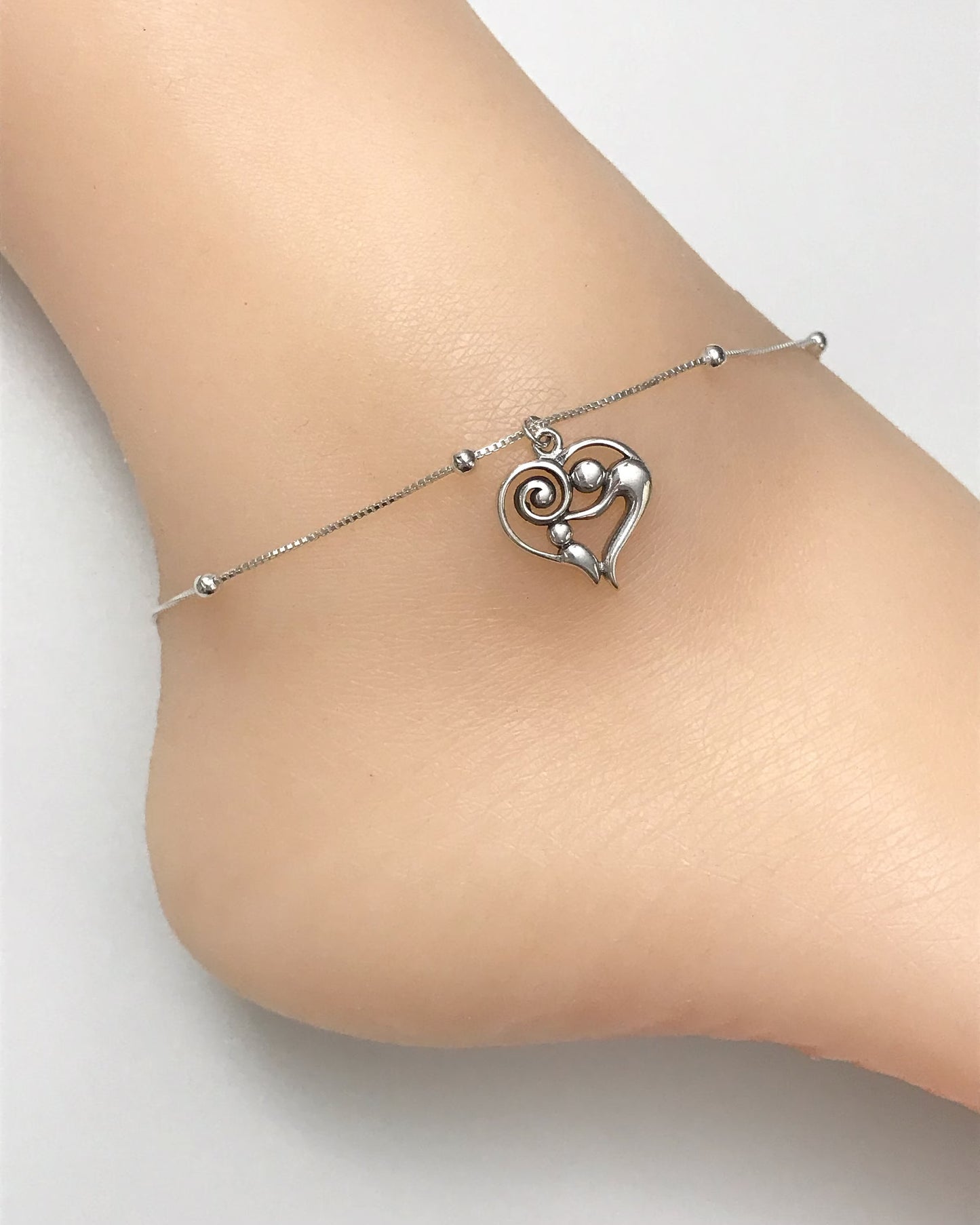 Mother And Child Heart Anklet