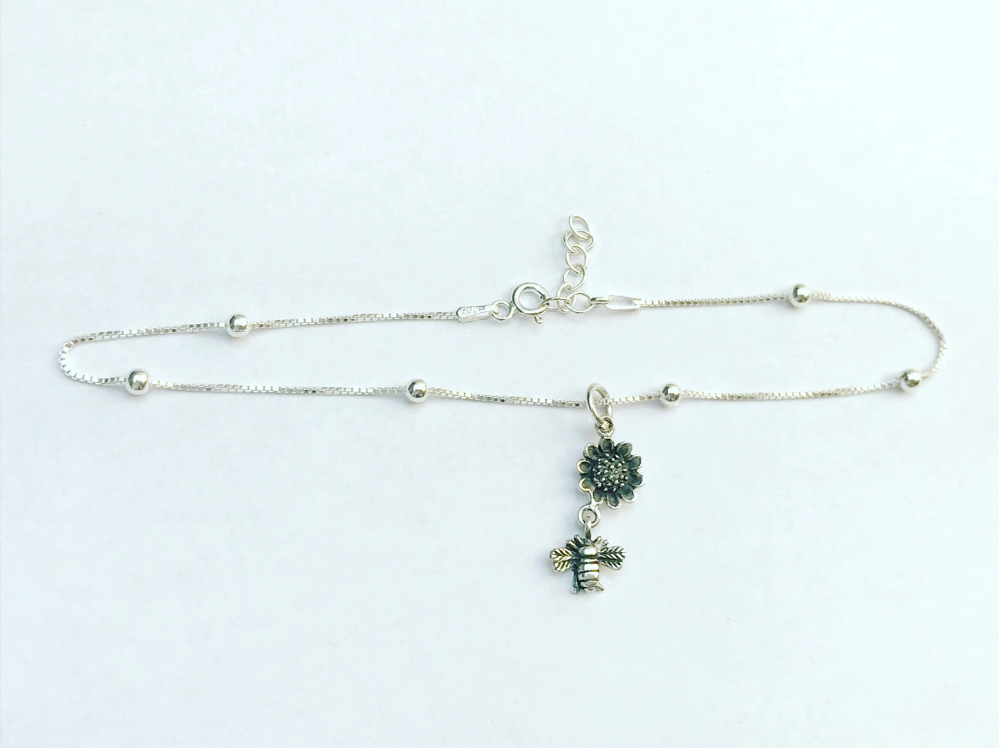 Sunflower Bee Anklet
