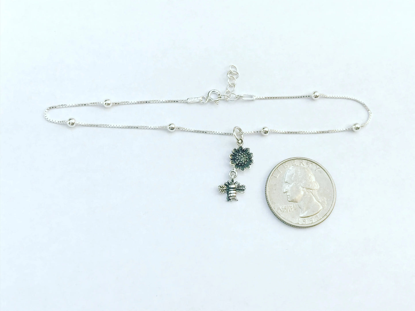 Sunflower Bee Anklet