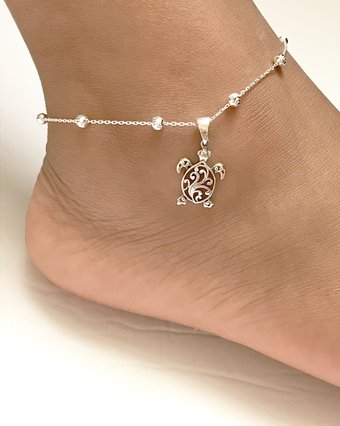 Filigree Turtle Anklet