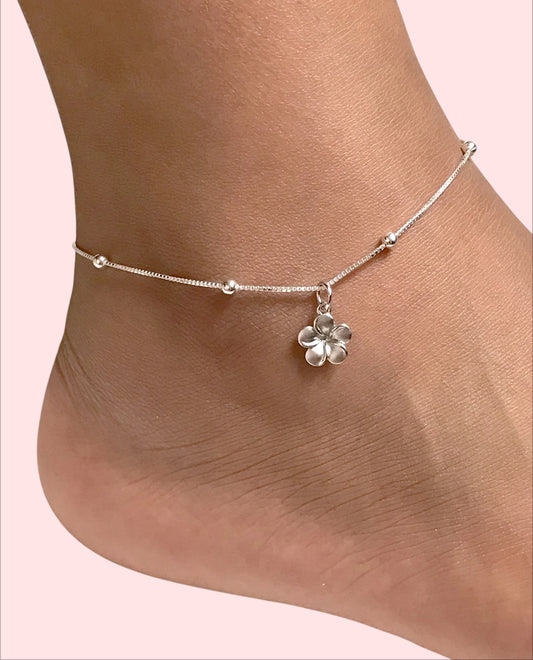 Plumeria Anklet