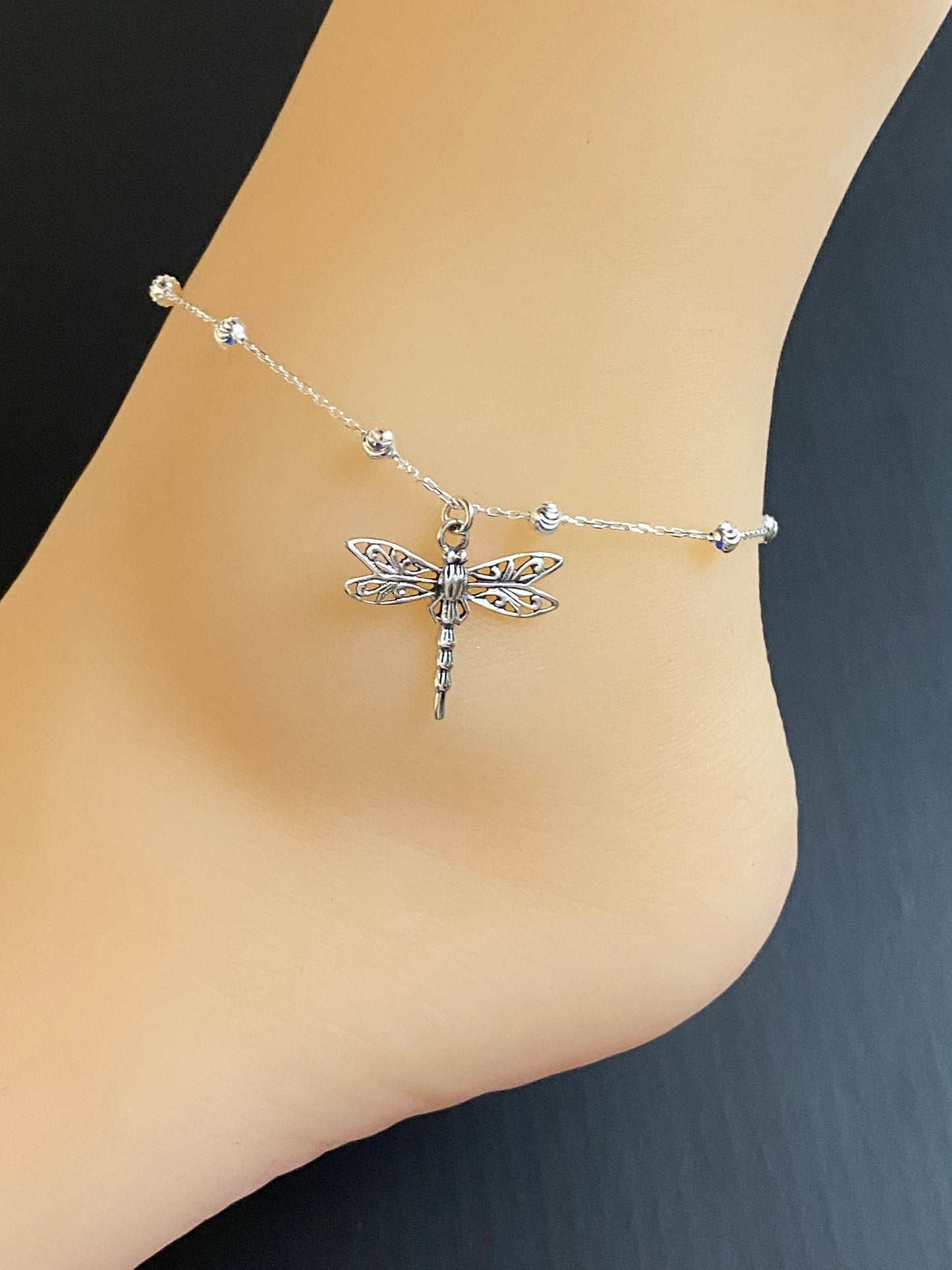Filigree Dragonfly Anklet