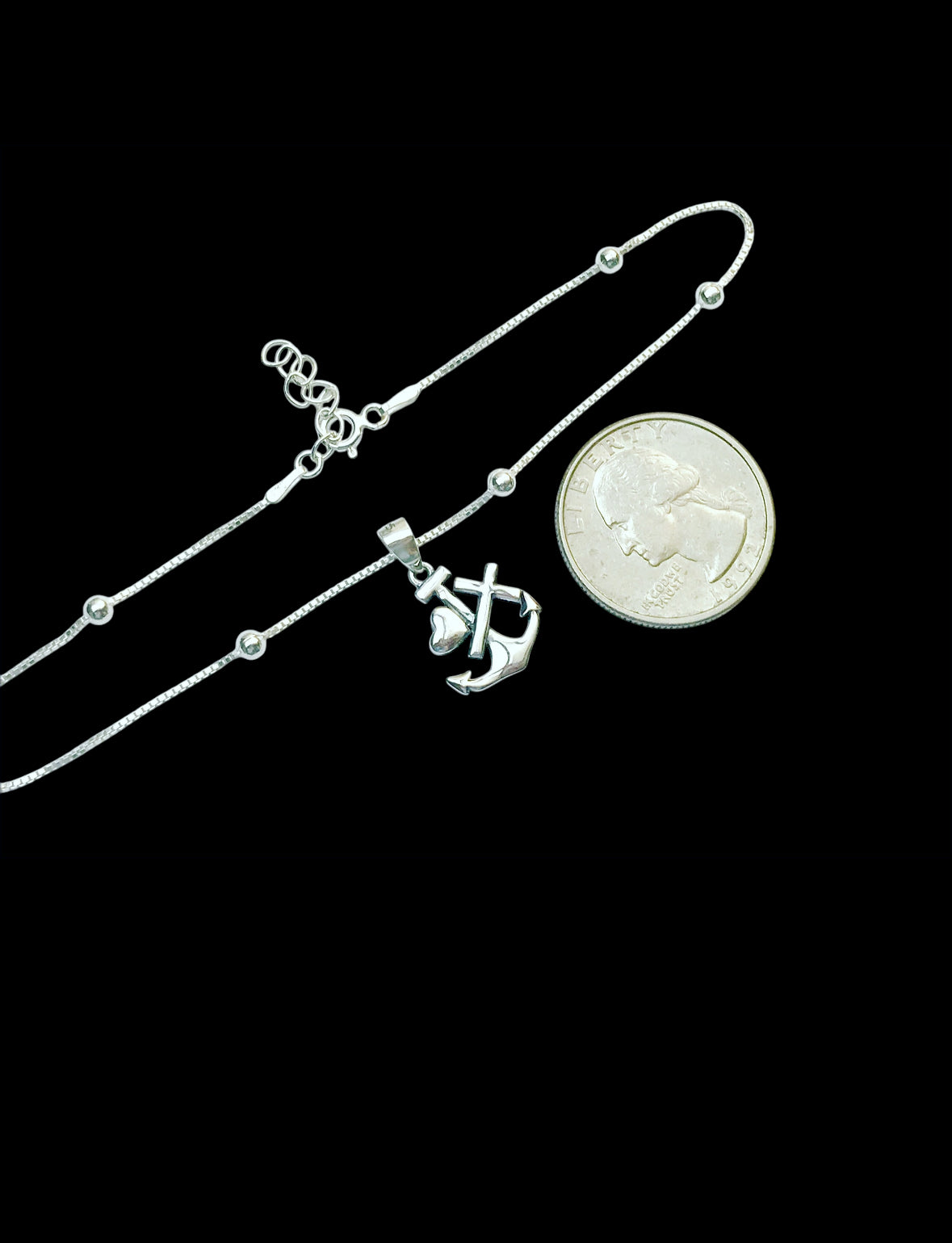 Anchor Cross Anklet