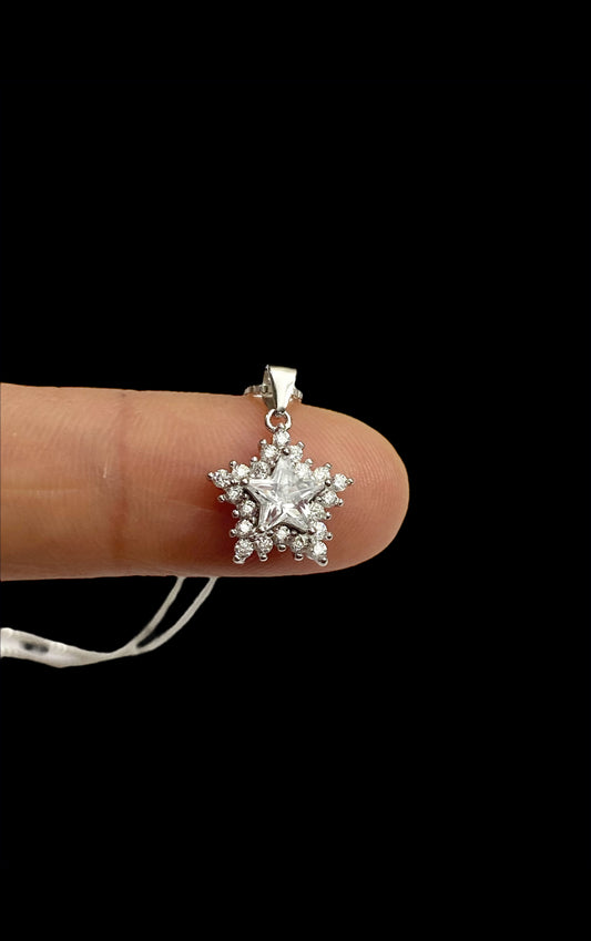 CZ Starburst Necklace