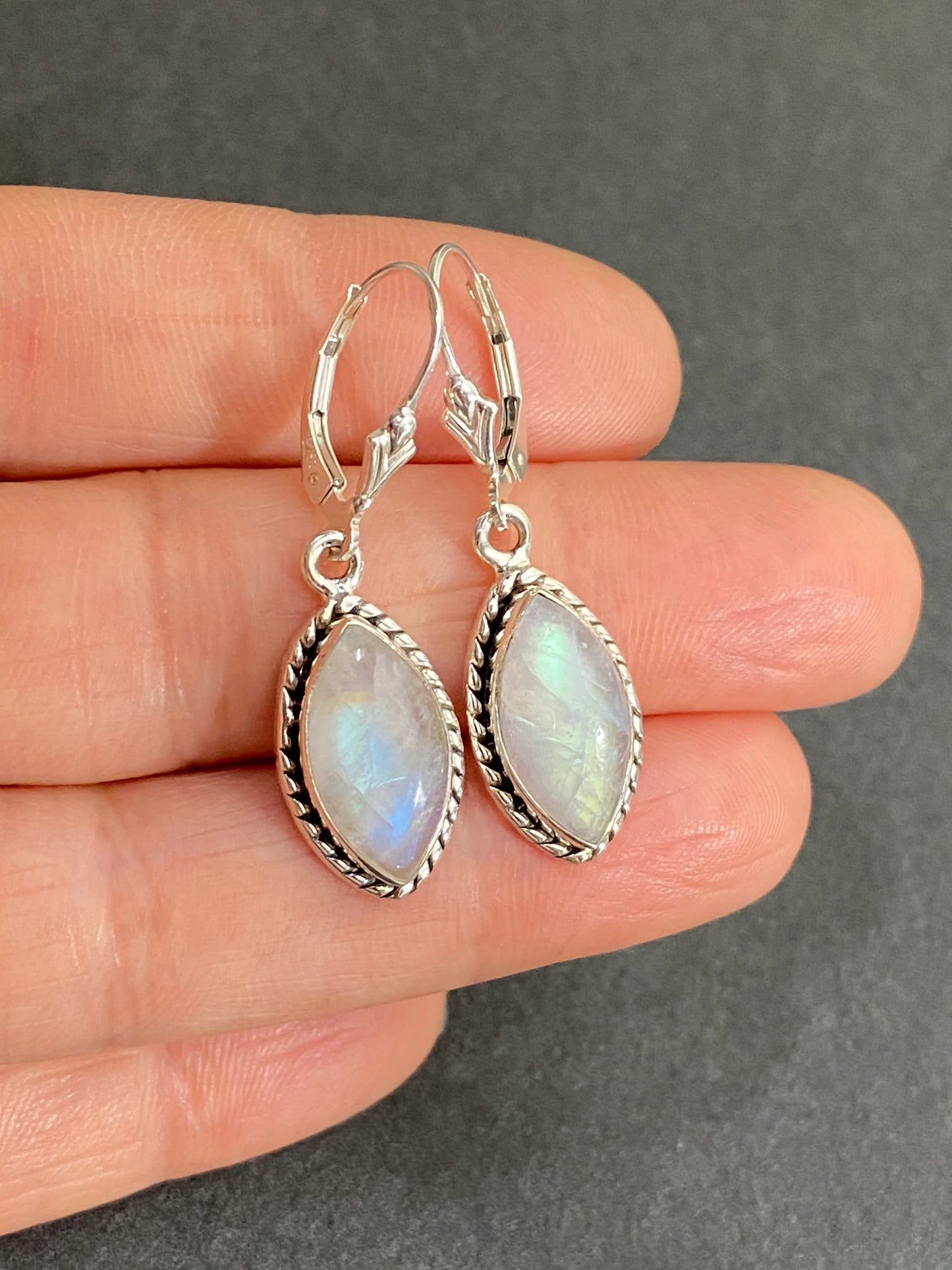 Moonstone Marquis Earrings
