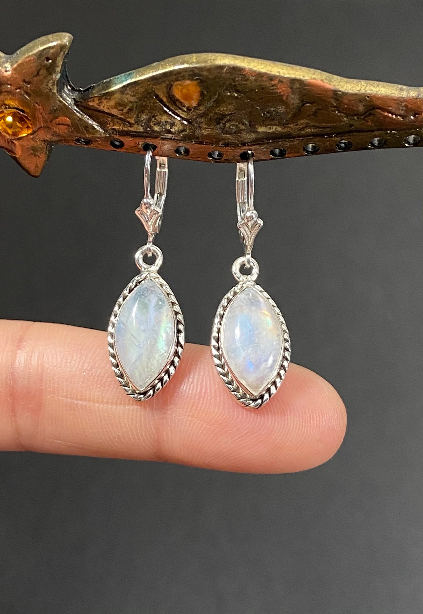 Moonstone Marquis Earrings