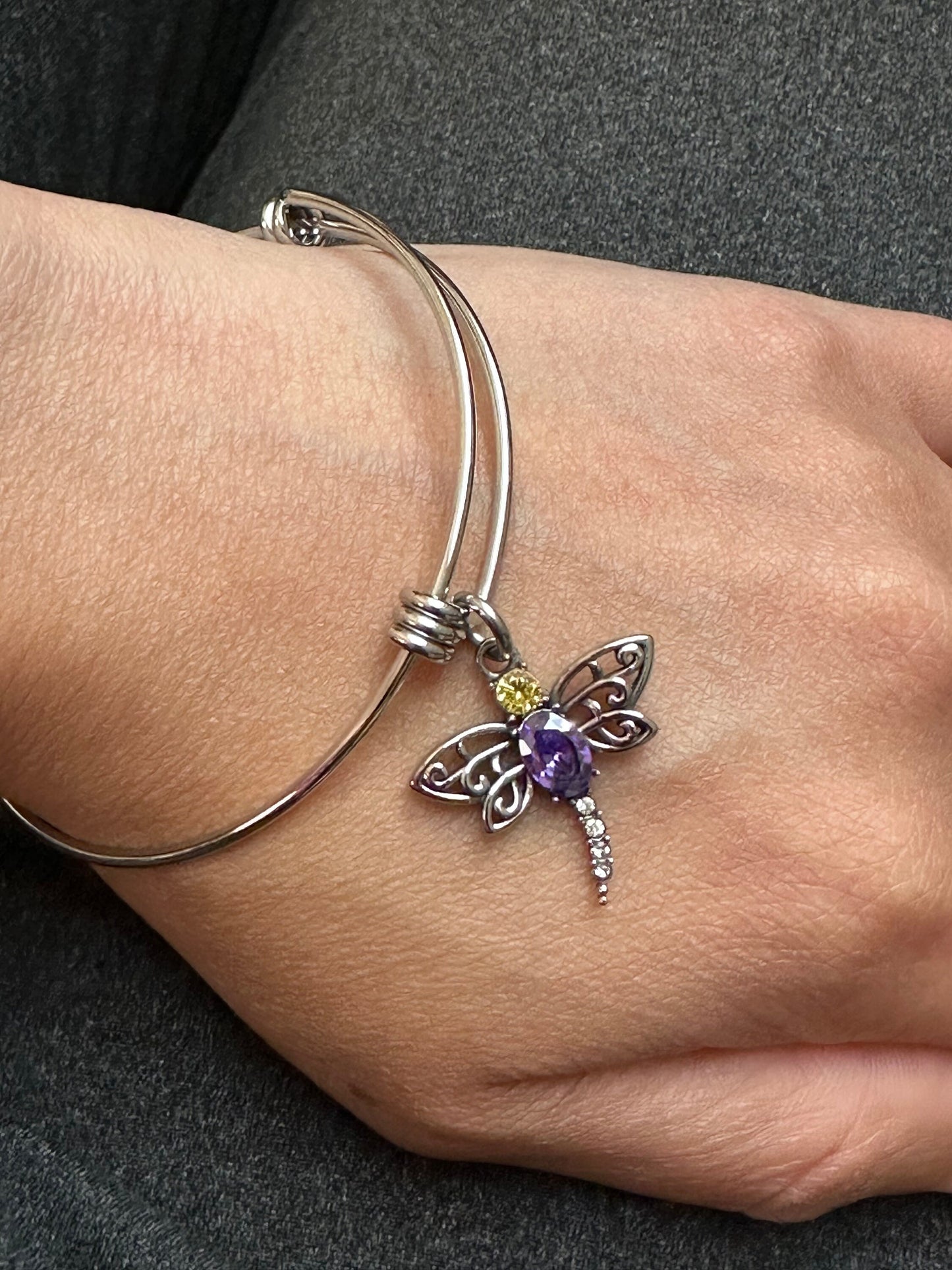 Dragonfly Bangle Bracelet