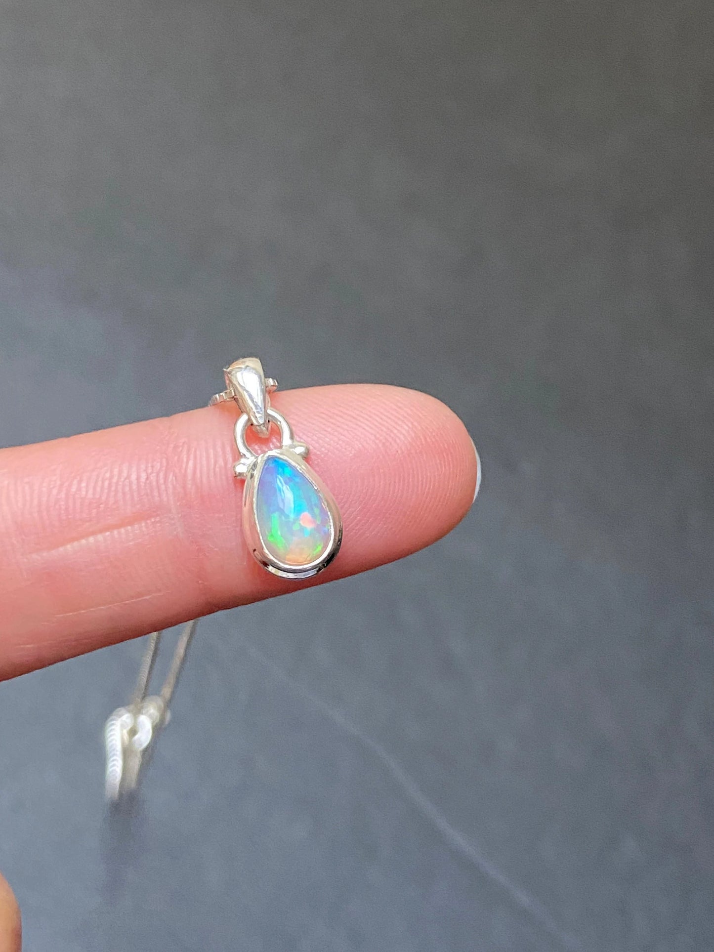 Teardrop Ethiopian Opal Necklace