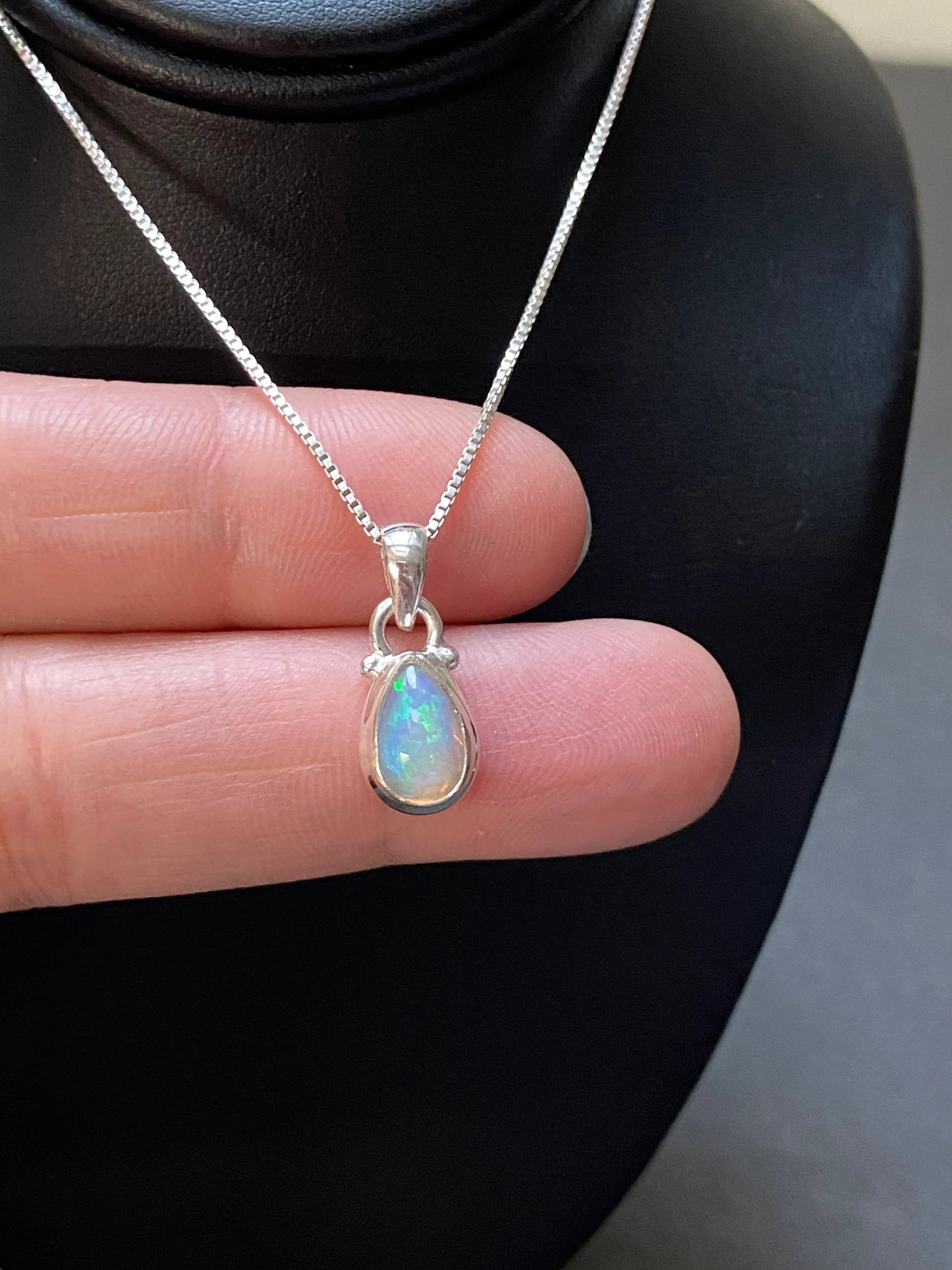 Teardrop Ethiopian Opal Necklace