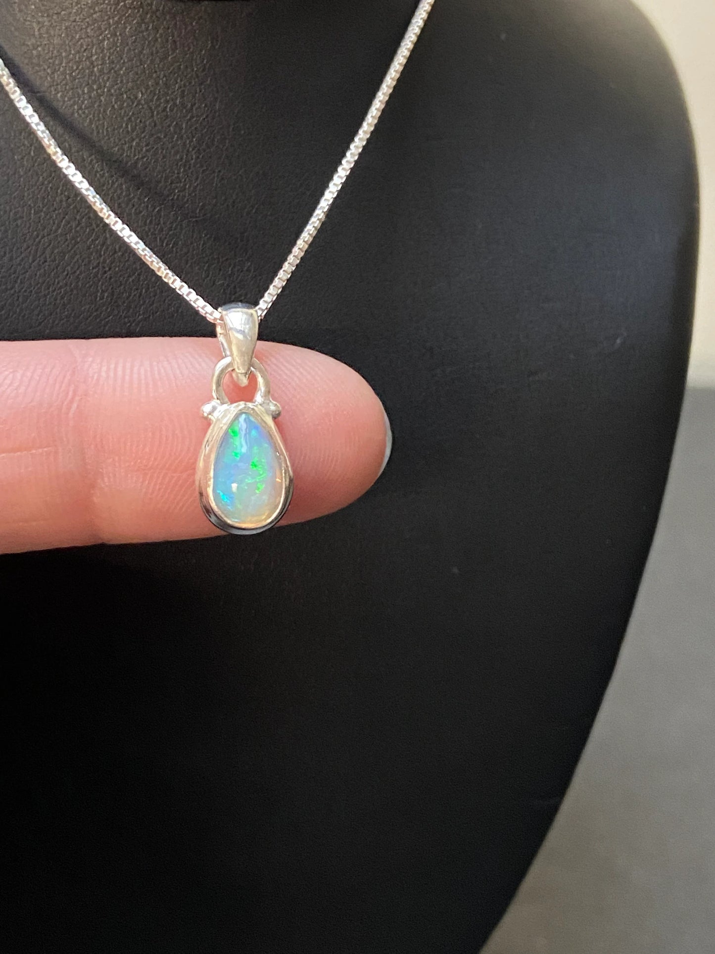 Teardrop Ethiopian Opal Necklace