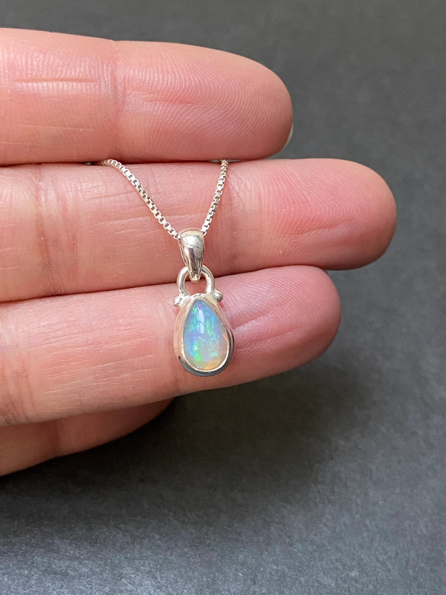 Teardrop Ethiopian Opal Necklace