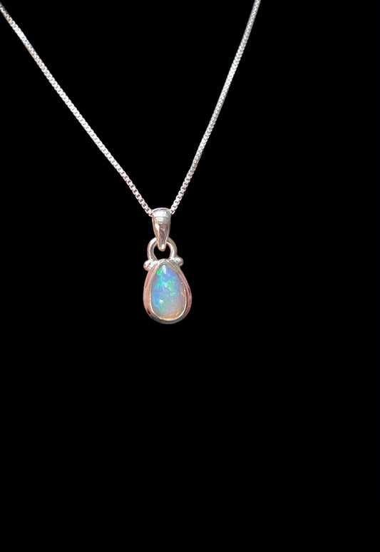 Teardrop Ethiopian Opal Necklace