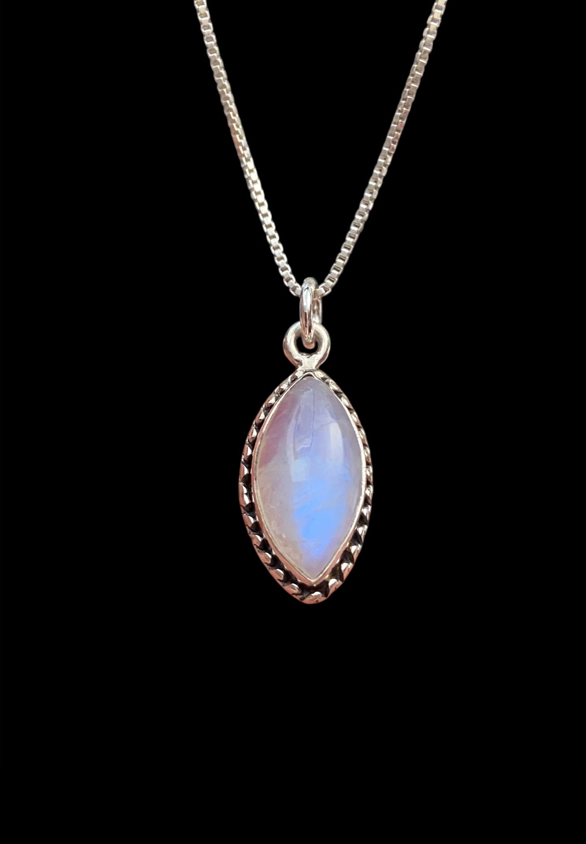 Small Marquise Moonstone Necklace