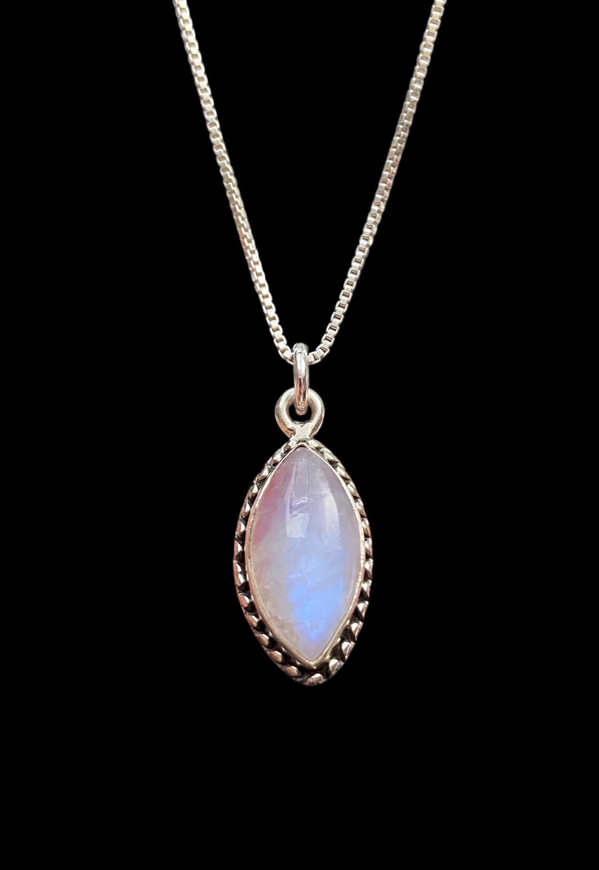 Small Marquise Moonstone Necklace