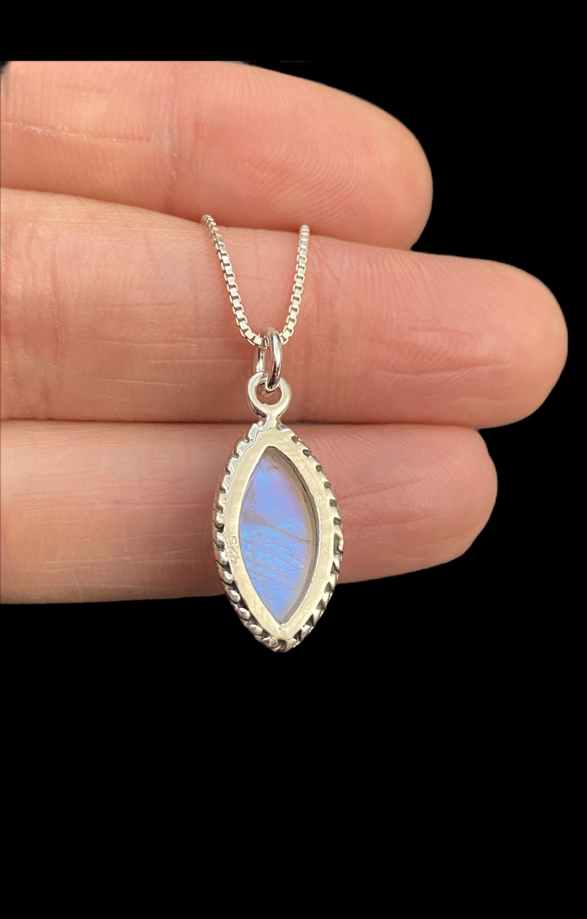 Small Marquise Moonstone Necklace